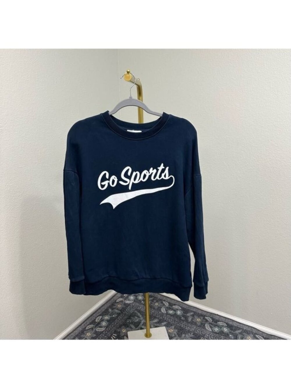 Favorite Daughter Go Sports Graphic Crew Neck Pull Over Sweater SEE MEASUREMENTS
